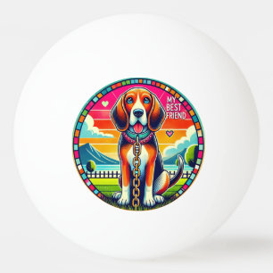 Cute Animated Dog Ping Pong Ball