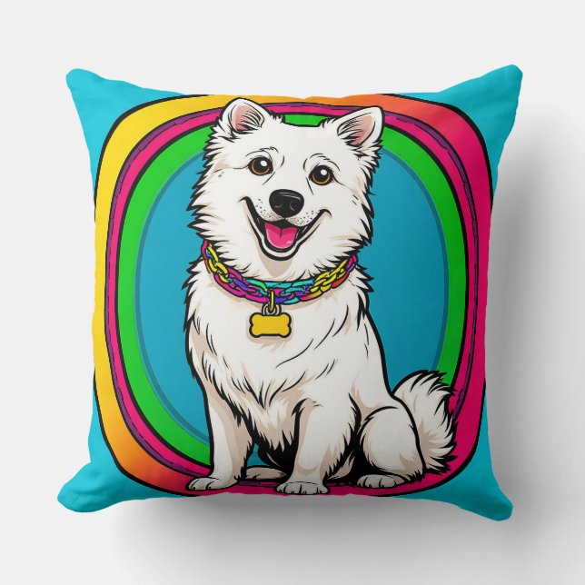 Cute Animated Dog with Collar Cushion (Front)