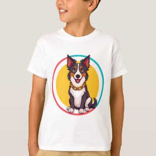 Cute Animated Dog with Collar T-Shirt