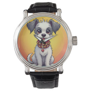 Cute Animated Dog with Collar Watch