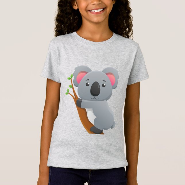 Cute Animated Koala Bear T-Shirt (Front)