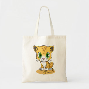 Cute Animated leopard Tote Bag