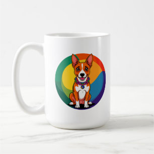 Cute Animated Puppy with Collar Coffee Mug