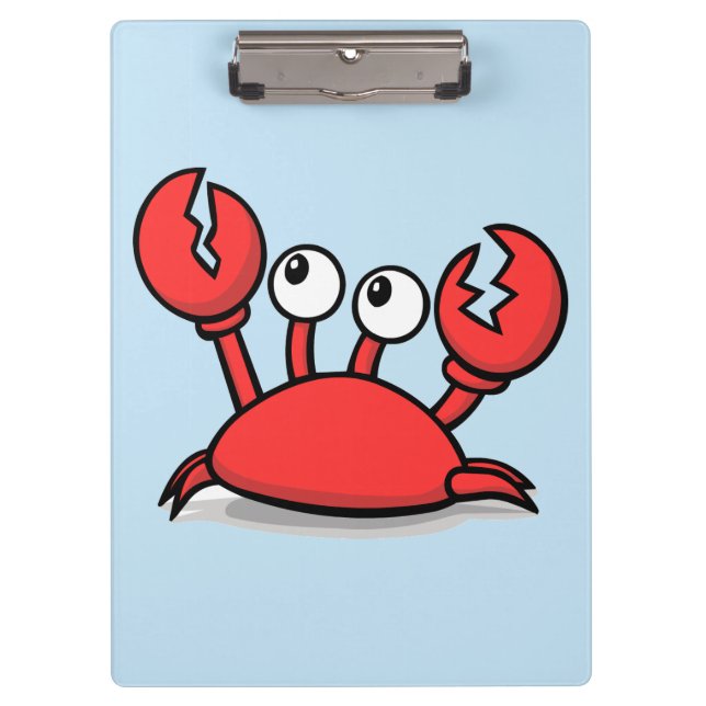 cute animated red crab clipboard (Front)