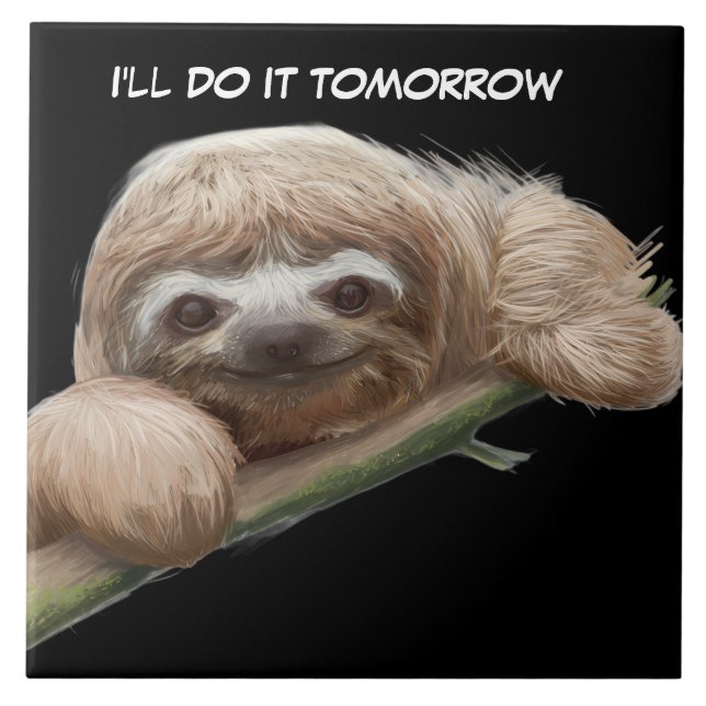 Cute animated Sloth Tile (Front)