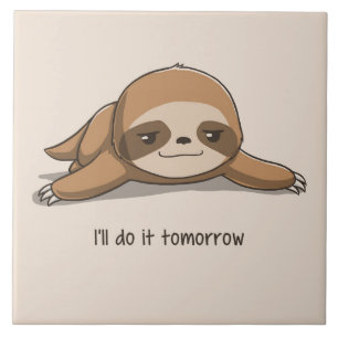 Cute animated Sloth Tile