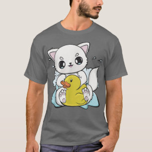 Cute Anime Arctic Fo With Yellow Duck 515 T-Shirt
