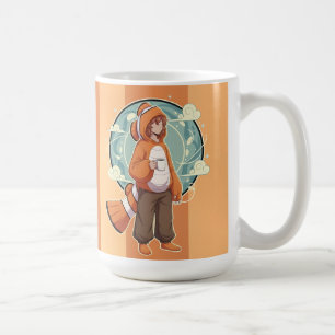 Cute Anime Boy in Clownfish Costume drinking Coffe Coffee Mug