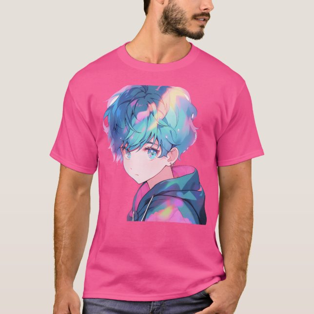 Cute Anime Boy T-Shirt (Front)