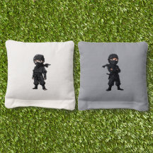 Cute Anime Cartoon Ninja Shinobi Kids
