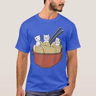 Cute Anime Cat Ramen  Japanese Ramen Lover Design  T-Shirt