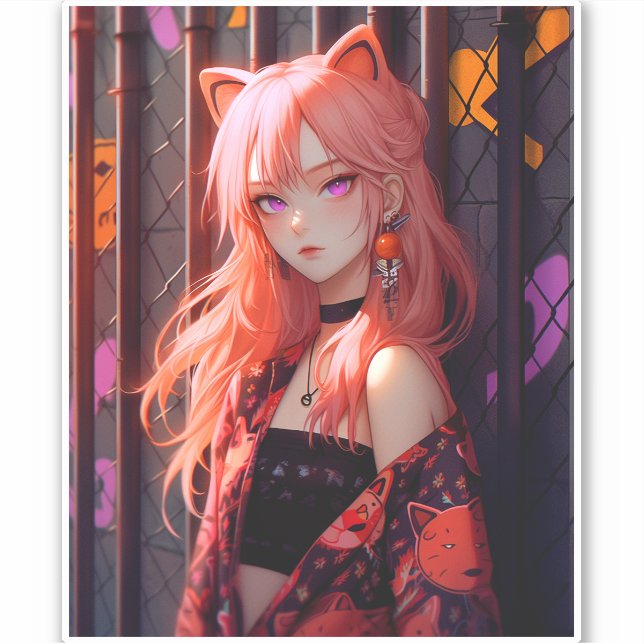 Cute Anime Catgirl (Front)