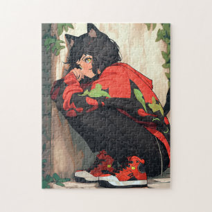 Cute Anime Catgirl Jigsaw Puzzle