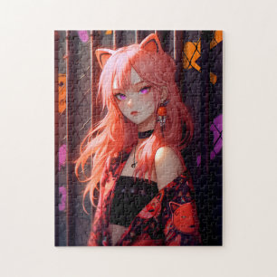 Cute Anime Catgirl Jigsaw Puzzle