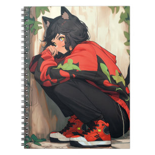 Cute Anime Catgirl Notebook