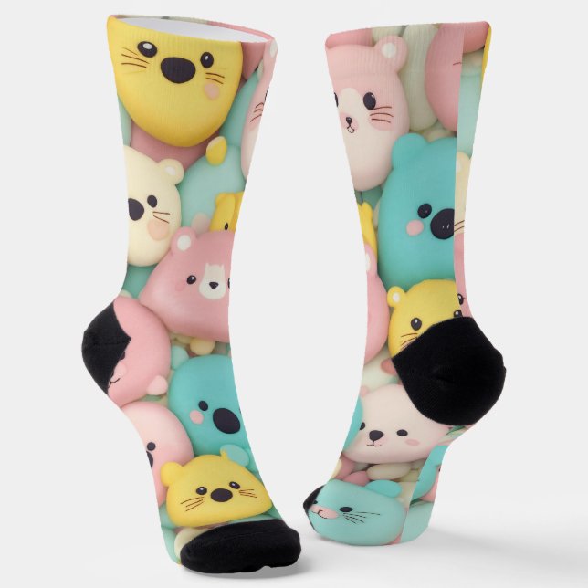 Cute Anime Characters Socks (Angled)