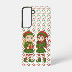 Cute anime Christmas elves Samsung Galaxy Case
