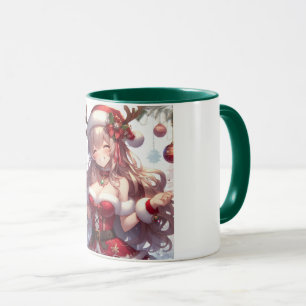 Cute anime Christmas girl Mug