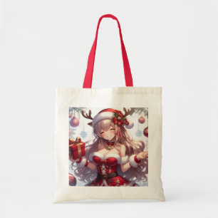 Cute anime Christmas girl Tote Bag