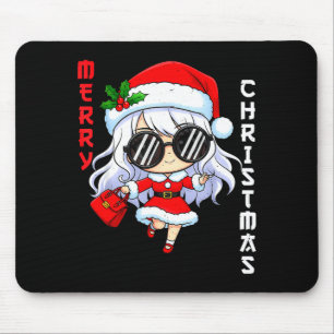 Cute Anime Christmas Pajama Outfit Funny Holiday F Mouse Mat