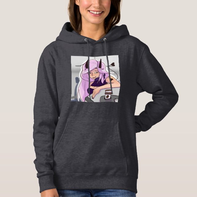 Cute Anime Demon Girl Sweatshirt Pullover Hoodie (Front)