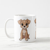Cute Anime Dog Illustration with Big Eyes