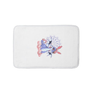 Cute Anime Dragon Bunny Easter Shirt Toddler Girl  Bath Mat