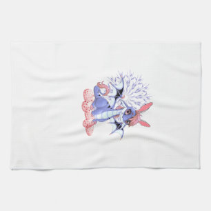Cute Anime Dragon Bunny Easter Shirt Toddler Girl  Tea Towel