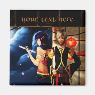 Cute anime fantasy boys nightslayers magnet