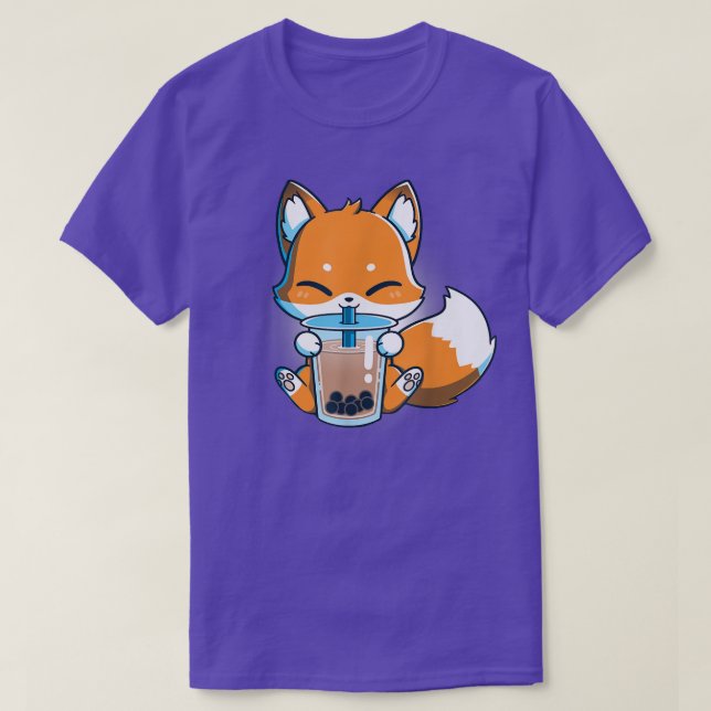 Cute Anime Fo Boba Drinking Kawaii Japanese Fo Bob T-Shirt (Design Front)