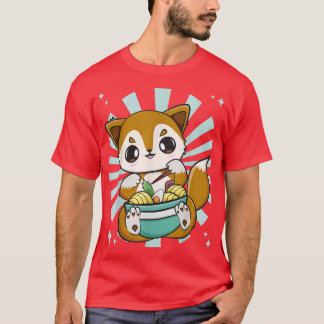 Cute Anime Fo Eats Japanese Noodles And Ramen 548  T-Shirt