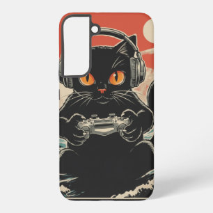 Cute Anime Gamer Kawaii Cat Japanese Gaming Gift B Samsung Galaxy Case
