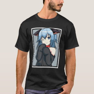 Cute Anime Girl - Cat Design - Manga T-Shirt