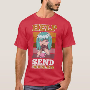 Cute anime girl chocolate dessert choco bar candyb T-Shirt