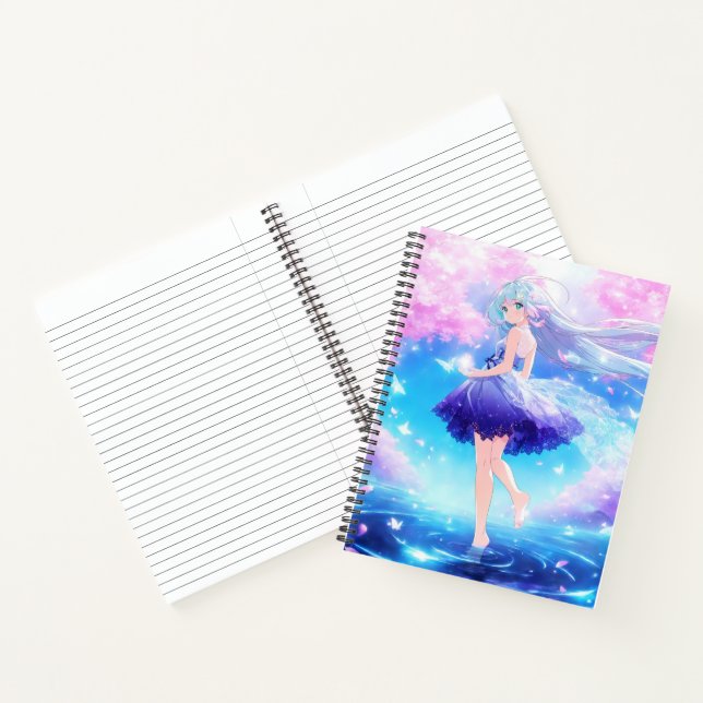 Cute Anime Girl Cover Notebook (Inside)
