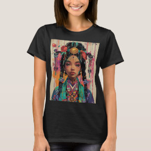 Cute anime girl in a kimono. T-Shirt