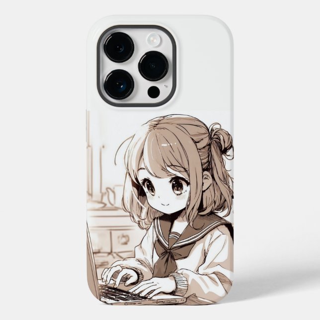 Cute Anime Girl iPhone / iPad case (Back)