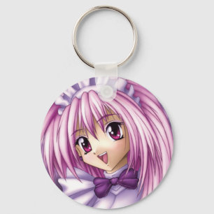 Cute Anime Girl Maid Key Ring