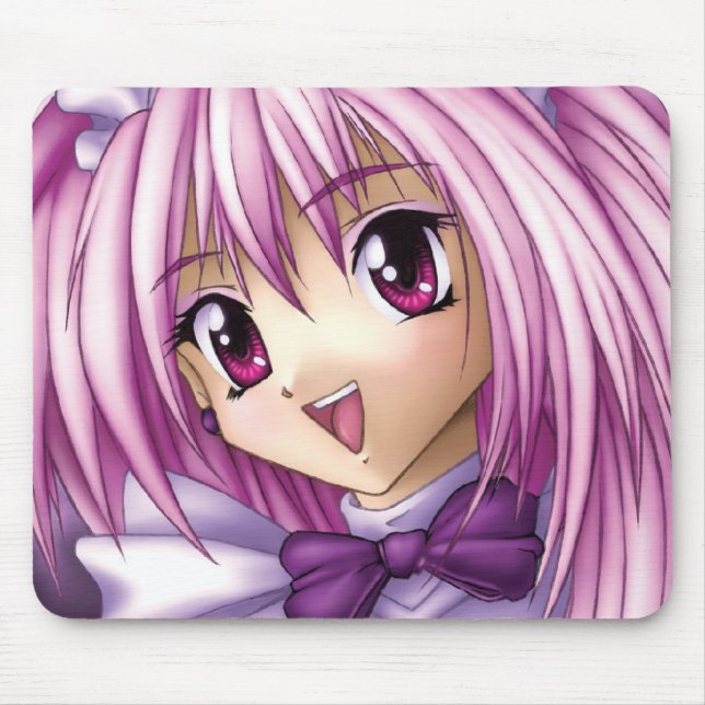 Cute Anime Girl Maid Mouse Mat (Front)