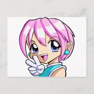 Cute Anime Girl Postcard