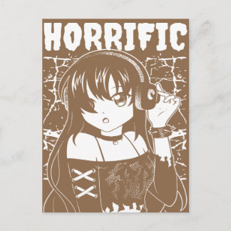 Cute anime girl postcard