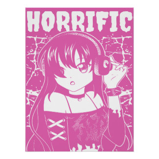 Cute anime girl poster