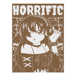 Cute anime girl poster