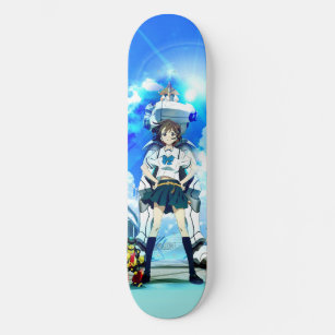 Cute anime girl skateboard