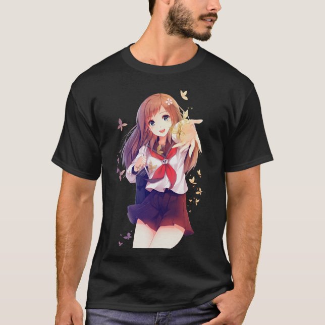 Cute Anime girl T-Shirt (Front)