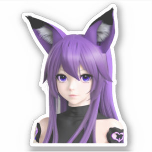 Cute Anime Girl with Fox Ears