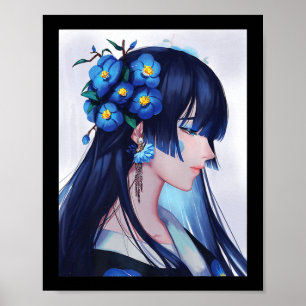 Cute Anime Girls Japanese Aesthetic Costume Gift A Poster