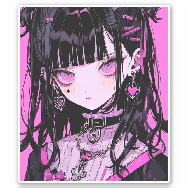 Cute Anime Goth Girl (Front)