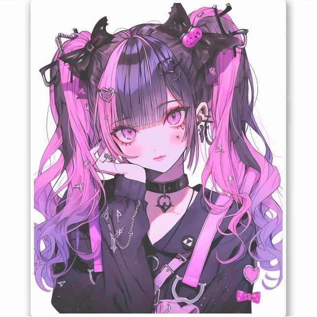 Cute Anime Goth Girl (Front)