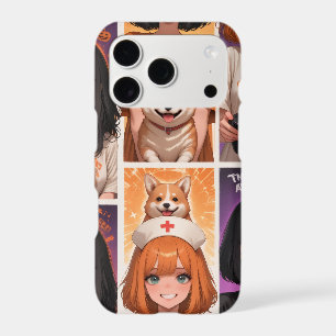 Cute Anime Halloween Collage Art Spooky Girls &